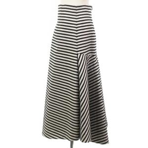 BORDERS at BALCONY MERMAID SKIRT マーメイド スカート ロング ボーダー ホワイト ブラック 38