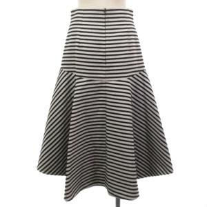 BORDERS at BALCONY MERMAID SKIRT マーメイド スカート ロング ボーダー ホワイト ブラック 38