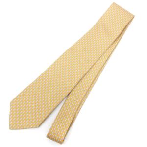 Salvatore Ferragamo 良品 ネクタイ レギュラータイ うさぎ柄 シルク イタリア製 ? イエロー IBO38