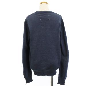 Martin Margiela 1 ここのえ カーディガン ニット イレギュラーデザイン ウール イタリア製 青 ブルー M トップス