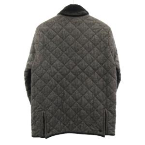 Barbour リッズデール キルティング ジャケット ウール 中綿 コーデュロイ衿 裏チェック 1202225 グレー 36
