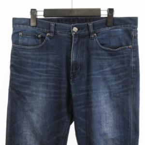 BLACK LABEL CRESTBRIDGE デニム ジーンズ パンツ スリム ストレッチ USED加工 コットン混 インディゴ L ボトムス ECS