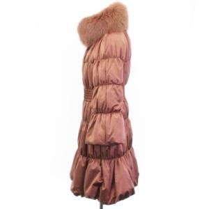 EPOCA ダウンコート ロング Aライン フォックスファー シャーリング 40 ピンク