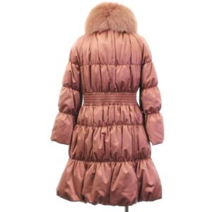 EPOCA ダウンコート ロング Aライン フォックスファー シャーリング 40 ピンク