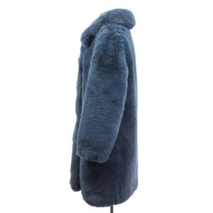 MARC JACOBS 18AW PLUSH FAUX FUR COAT WITH ROUNDED COLLAR XS
