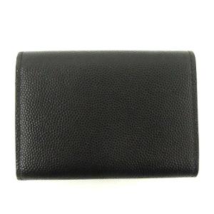 SAINT LAURENT PARIS 459784 タイニー ウォレット 三つ折り コンパクト ミニ レザー ブラック