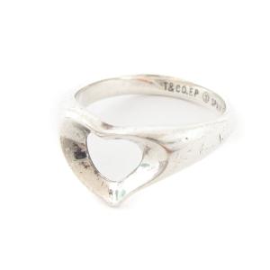 TIFFANY&Co. ヴィンテージ エルサペレッティ オープンハート リング 指輪 シルバー アクセサリー 約9号 ECS
