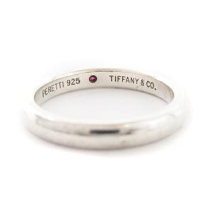 TIFFANY&Co. エルサペレッティ スタッキングバンド リング ピンクサファイヤ 指輪 SV925 総重量2.4g シルバー アクセサリー 約7号