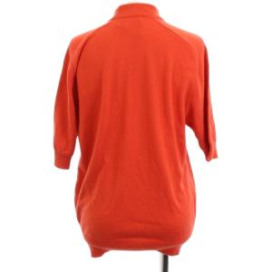 CHANEL boutique ブティック 美品 ヴィンテージ カシミヤニット セーター 半袖 オレンジ 34 約S フランス製 ECS