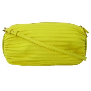 LOEWE 522220 ブレスレットポーチ プリーツナパ イエロー