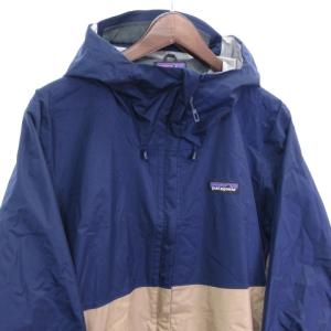 Patagonia トレントシェルジャケット マウンテンパーカー ナイロン 撥水 ベージュ系 青 ブルー M アウトドアウェア