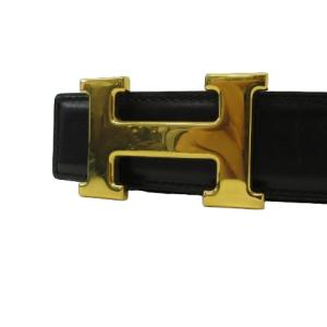 HERMES コンスタンス Hバックル レザーベルト リバーシブル ブラック