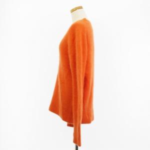 Plage 21AW FUR V プルオーバー ニット セーター 長袖 Vネック ウール オレンジ トップス