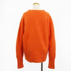 Plage 21AW FUR V プルオーバー ニット セーター 長袖 Vネック ウール オレンジ トップス