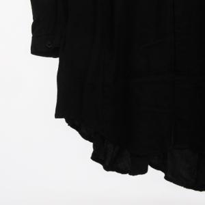 JULIUS サンプル ロング シャツ カーディガン 長袖 無地 黒 ブラック トップス