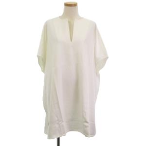Style for Living タグ付き キーネック ビッグ プルオーバー カットソー 半袖 白 ホワイト F フリーサイズ