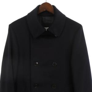 カシミヤ混 トゥモローランド ピルグリム ロングピーコート ネイビー 48 カシミヤ混 トゥモローランド ピルグリム ロングピーコート ネイビー 48