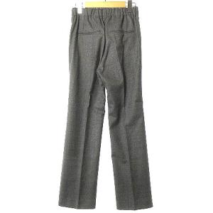 Plage de charme 21AW パンツ スラックス ストレート ワイド イージー ストレッチ ウール グレー 34