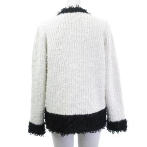 CELFORD 美品 ツイード カーディガン ニット ノーカラージャケット 白系 ホワイト フリーサイズ