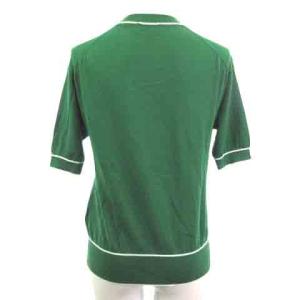 JOHN SMEDLEY ニットソー プルオーバー 半袖 グリーン 緑 S