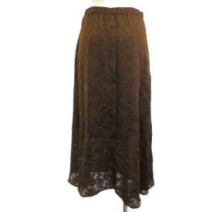 Ameri VINTAGE 23SS MEDI 2WAY ALICIA JACQUARD SKIRT ロングスカート ジャガード ダマスク柄 フレア ブラウン