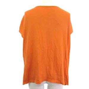 JURGEN LEHL ババグーリ babaghuri  カットソー ヘンリーネック フレンチスリーブ オレンジ M