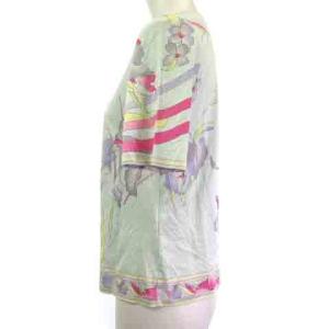 LEONARD FASHION ファッション カットソー 半袖 ライトブルー ピンク M