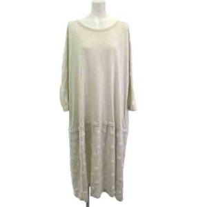 ヨウジヤマモト ワンピース ロング パイル ドット柄 ライトグレー 2 YU-T27-073