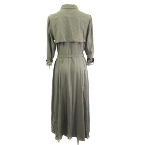 BLUE LABEL CRESTBRIDGE 美品 20SS 55J22-385-74 シャツワンピース ロング ウエストマーク カーキ 38