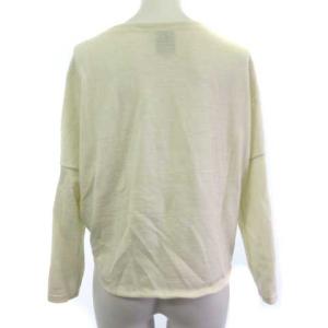 SYBILLA 24SS ホワイトフラワー刺繍 プルオーバー ニット セーター 長袖 ボートネック アイボリー M GBFCV-01390