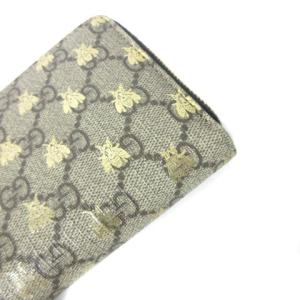 GUCCI 410102 GGスプリーム ビー ラウンドファスナー ウォレット
