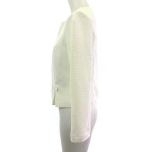 TOCCA 19SS ノーカラージャケット リボン ホワイト 白 XS