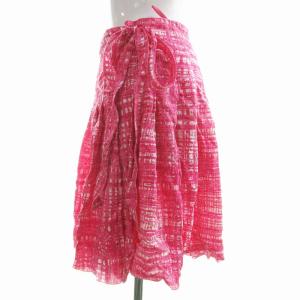PRADA プラダ 台形スカート 花柄 44 L フレアスカート ワンピース