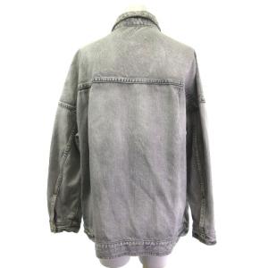 upper hights 825721 loose jean デニムジャケット ジージャン ウォッシュ グレー ECS