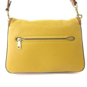 COACH 美品 C5261 ソフト タビー ショルダー バッグ カラーブロック ショルダーバッグ スムース レザー 2WAY マスタード