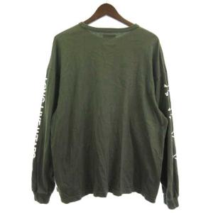 WTAPS 22AW Tシャツ カットソー ロンT 長袖 プリント カーキ 02 222ATDT-CSM12