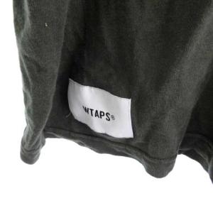 WTAPS 22AW Tシャツ カットソー ロンT 長袖 プリント カーキ 02 222ATDT-CSM12