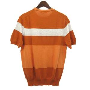 Cruciani 21SS ニット セーター プルオーバー 半袖 オレンジ 48