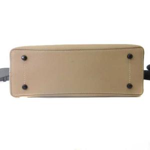 COACH C2590 ウィロウ ショルダー バッグ カラーブロック 2WAY レザー ベージュ グレー