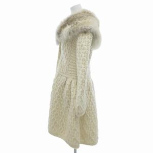 Ermanno Scervino コート フォックスファー 40 ホワイト D215D702NMH