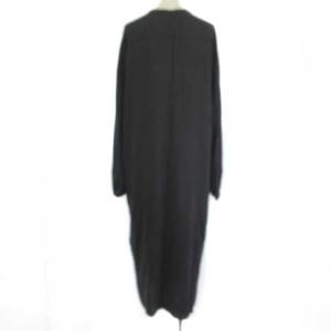 GALERIE VIE 24AW ウォッシャブルレーヨン シャツワンピース ワンピース 長袖 バンドカラー チャコールグレー F 23064406711