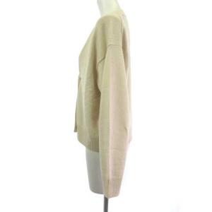 MARGARET HOWELL 23AW カーディガン 長袖 ウール コットン 2 ベージュ 578-3264005
