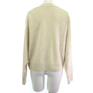 MARGARET HOWELL 23AW カーディガン 長袖 ウール コットン 2 ベージュ 578-3264005