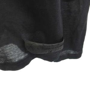 N°21 Tシャツ カットソー ヘンリーネック 長袖 レイヤード 黒 ブラック M