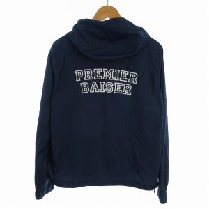 AMI Alexandre Mattiussi マウンテンパーカー ナイロンパーカー バッグロゴ ジップアップ ドローコード  M 紺 ネイビー AMI15SPM