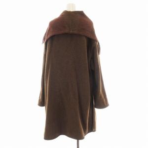 ETRO ロングコート ニット 42 XL 茶 ブラウン