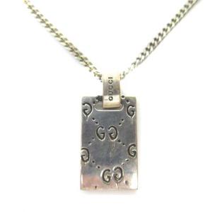 GUCCI ゴースト シルバー ペンダント ネックレス GG シルバー 455315 J8400 0701