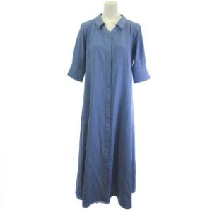 BLUE LABEL CRESTBRIDGE 24AW バックレースアップドレス 38 ブルー