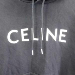 CELINE 2Y321670Q パーカー ロゴプリント プルオーバー ブラック XS