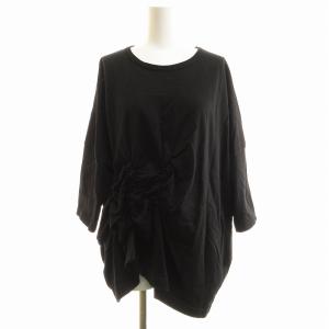 Tシャツ カットソー ビッグシルエット オーバーサイズ 2 M 黒 ブラック